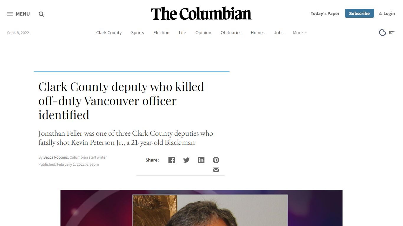 Clark County deputy who killed off-duty Vancouver officer identified
